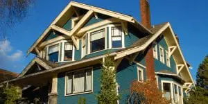 Large Blue Victorian House
